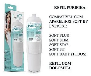 Refil Filtro Purificador Água Soft Everest 2x1