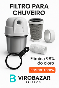 Filtro de Água para Chuveiro Cinza Fumê – Elimina 98% do Cloro | Banho Saudável e Rejuvenescedor