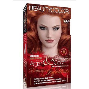 Tintura BeautyColor Kit Vermelhos Infalíveis - 76.44 Ruivo Absoluto