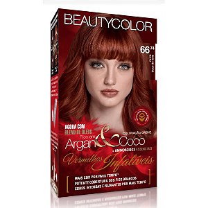 Tintura BeautyColor Kit Vermelhos Infalíveis - 66.74 Ruivo Doce de Leite