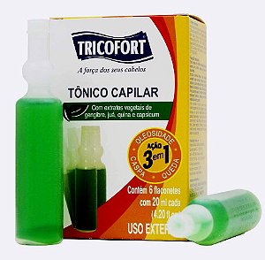 Tônico Capilar Tricofort 6 Ampolas de 20ml Oleosidade Caspa e Queda