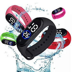 Relógio de Pulso Digital com LED Unissex Esportivo Tipo Bracelete - R$:20.00