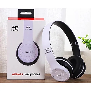 Fone P47 Headphone Sem Fio Estéreo Redução de Ruídos Bluetooth 5  - R$:45,00