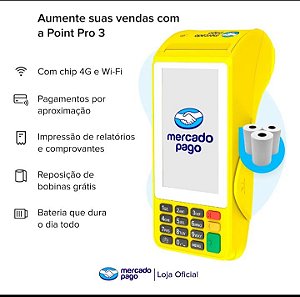 Mercado Pago Point Pro3 Maquininha Cartão 4g - 199.00