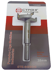 Broca Fresa Forstner Furo 38mm Para Madeira Com Ponta Guia