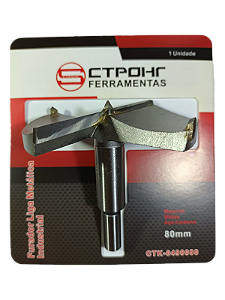 Broca Fresa Forstner Furo 80mm Para Madeira Com Ponta Guia