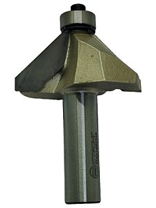 Fresa Para Tupia Chanfro 45 Graus Haste 12mm X 7/8 ( 22mm)