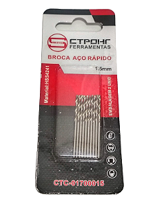 BROCA AÇO RÁPIDO ( HSS) 1.5MM 10 BROCAS
