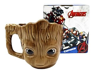 Caneca Formato 3D Marvel Baby Groot 350ml