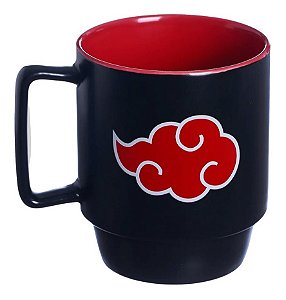 Caneca Itachi Uchira Empilhável Porcelana 400ml Akatsuki Naruto
