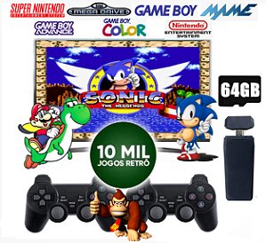 Video Game Stick Novo Super Mini Plus Retrobox 10 mil Jogos 2 controles sem fio Frete Gratis Super Nintendo Mega Drive Game Boy Fliperama