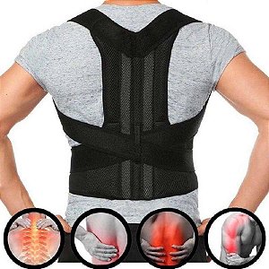 CINTA POSTURAL COM SUPORTE LOMBAR AJUSTÁVEL