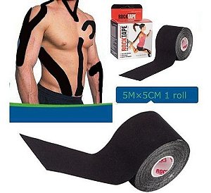 Fita Kinesio Tape Exercícios Bandagem Elástica Adesiva Premium 5 Metros