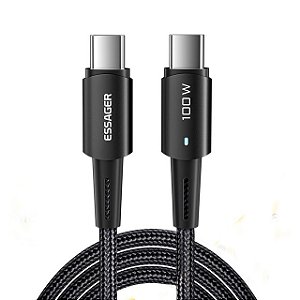 Cabo ESSAGER Tipo C para Tipo C 100w