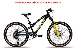 Bicicleta Infantil Redstone Alpha Aro 24 2021 9 V preta