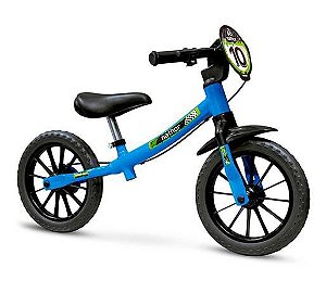 Bicicleta Infantil menino Equilíbrio Balance Azul Nathor