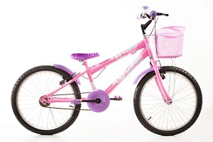 Bicicleta Infantil Menina Aro 20 Rosa/violeta