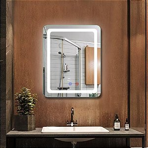 Espelho Para Banheiro com LED e Touch