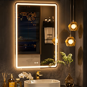 Espelho Decorativo Com Led Duplo e Touch Screen