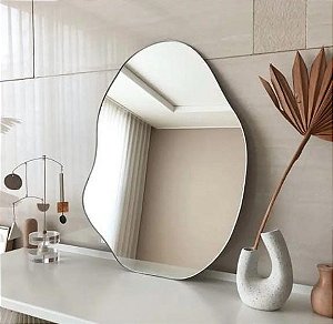 Espelho Decorativo Organico Moderno de Luxo  80 x 60 cm