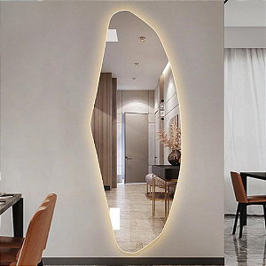 Espelho Orgânico Lapidado Decorativo