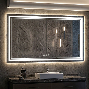 ESPELHOS COM LED E TOUCH SCREEN INTELIGENTE E MODERNO
