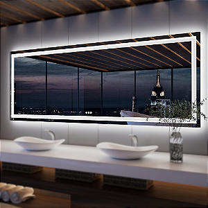 Espelho Decorativo com Led Duplo