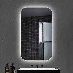Espelho Vertical Tipo Flutuante com LED Atrás e Touch Screen