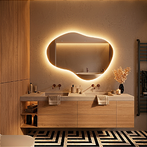 Espelho Orgânico Decorativo Moderno
