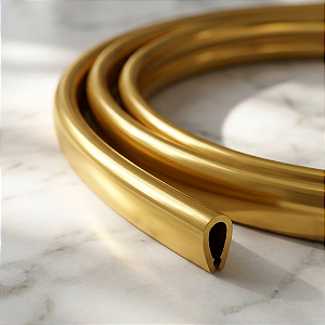 BORDA DE PVC DOURADA PARA CONTORNO DE ESPELHO
