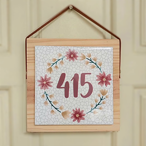Placa de Porta Decorativa Numerada