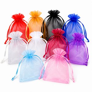 Saquinho de Organza, 15x18 cm, pacote com 10 unidades