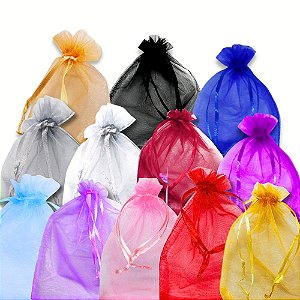 Saquinho De Organza Tamanho 21X34 Cm Pacote Com 10 Unidades