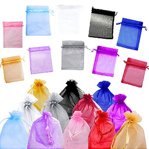 Saquinho de Organza 26x40 cm pacote com 10 unidades