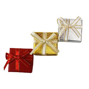 Kit 24 unidades Caixinha De Presente para Anel Tamanho 4x4cm