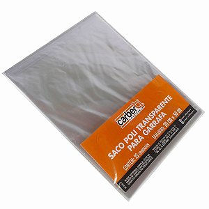 Saco Plástico Transparente Tam 20x50cm Kit 25 un