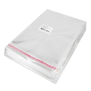 Saco Plastico Adesivado sem solapa, 15x20 cm. Pacote com 1.000 unidades
