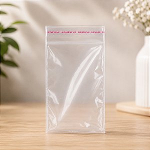 Saco Plástico Adesivado sem Solapa 6x9cm pct com 100 uni