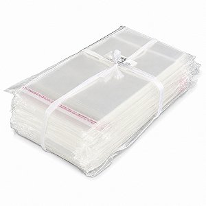Saco Plástico Adesivado com Solapa 12x18 cm 1000 unidades