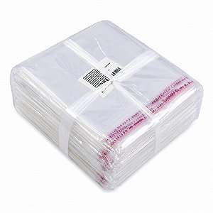 1000 Unidades saco Plástico Adesivado sem Solapa 9x9 cm