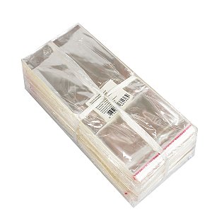 1000 Unidades saco Plástico Adesivado sem solapa 10x20cm
