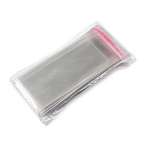 Saco Plástico Adesivado Transparente Tam 5x12 100 Unidades