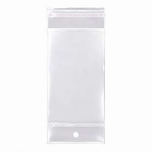 100 Unidades saco Plástico Adesivado com Solapa 10x17+3 cm