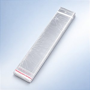 100 Unidades saco Plástico Adesivado com Solapa 6x25+3 cm