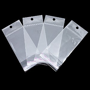 1000 Unidades saco Plástico Adesivado com Solapa 6x7 cm