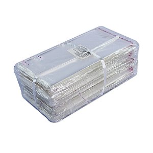 1000 Unidades saco Plástico Adesivado sem Solapa 8x15 cm