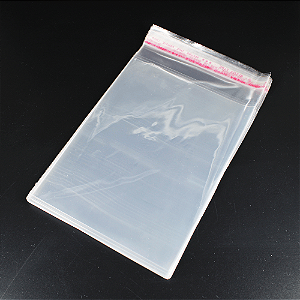 100 Unidades saco Plástico Adesivado sem Solapa 10x15 cm