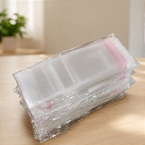 1000 Unidades saco Plástico Adesivado Com Solapa 4x7 cm
