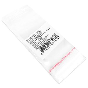 100 Unidades saco Plástico Adesivado sem Solapa 4x7 cm