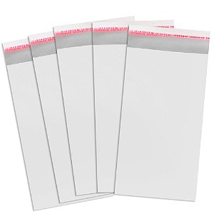 100 Unidades saco Plástico Adesivado sem Solapa 5x8 cm